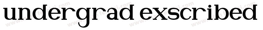 undergrad exscribed bold字体转换
